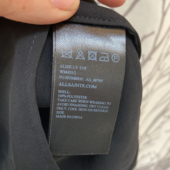 All Saints sheer faux wrap top - Picture 5 of 5